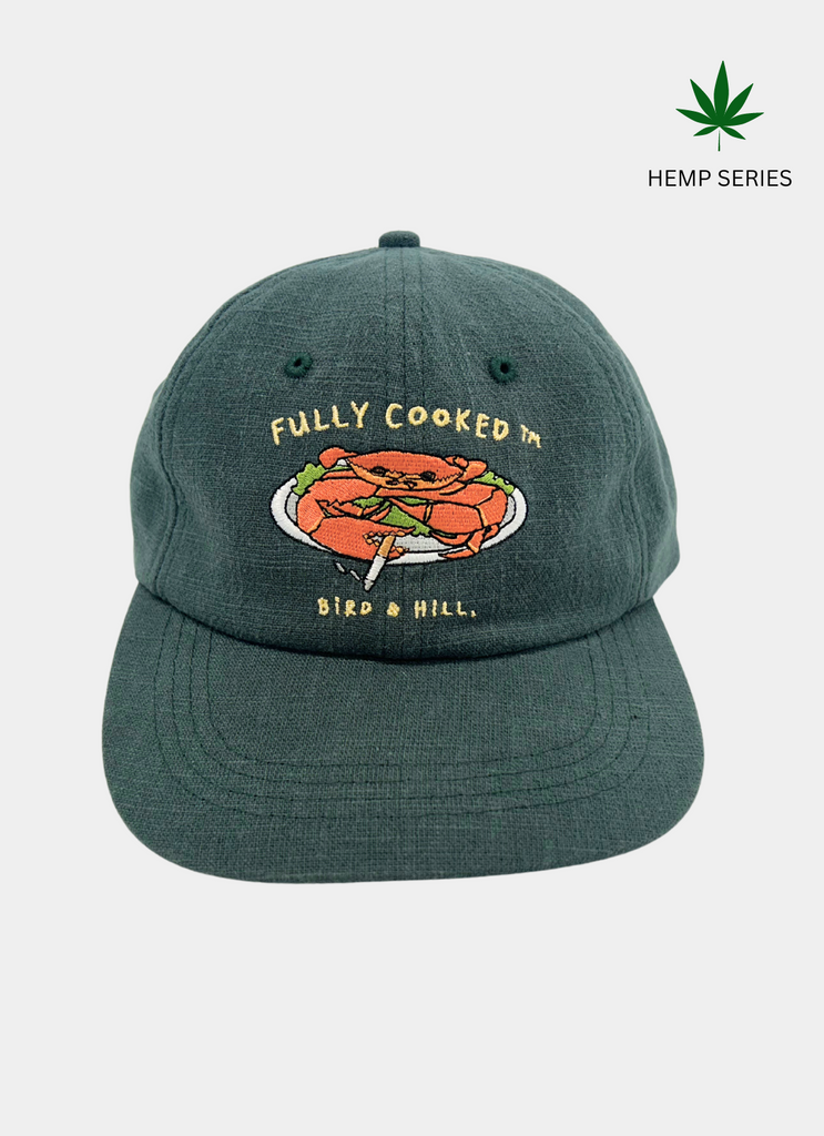 Crab hemp green hat by bird & hill.